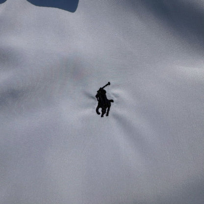 90s Ralph Lauren Rare White Polyester Flannel Lined Swing Top Jacket