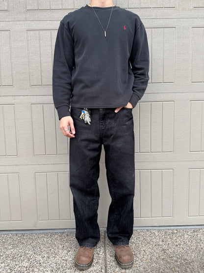 00s~ Polo Ralph Lauren Black Long Sleeve Thermal