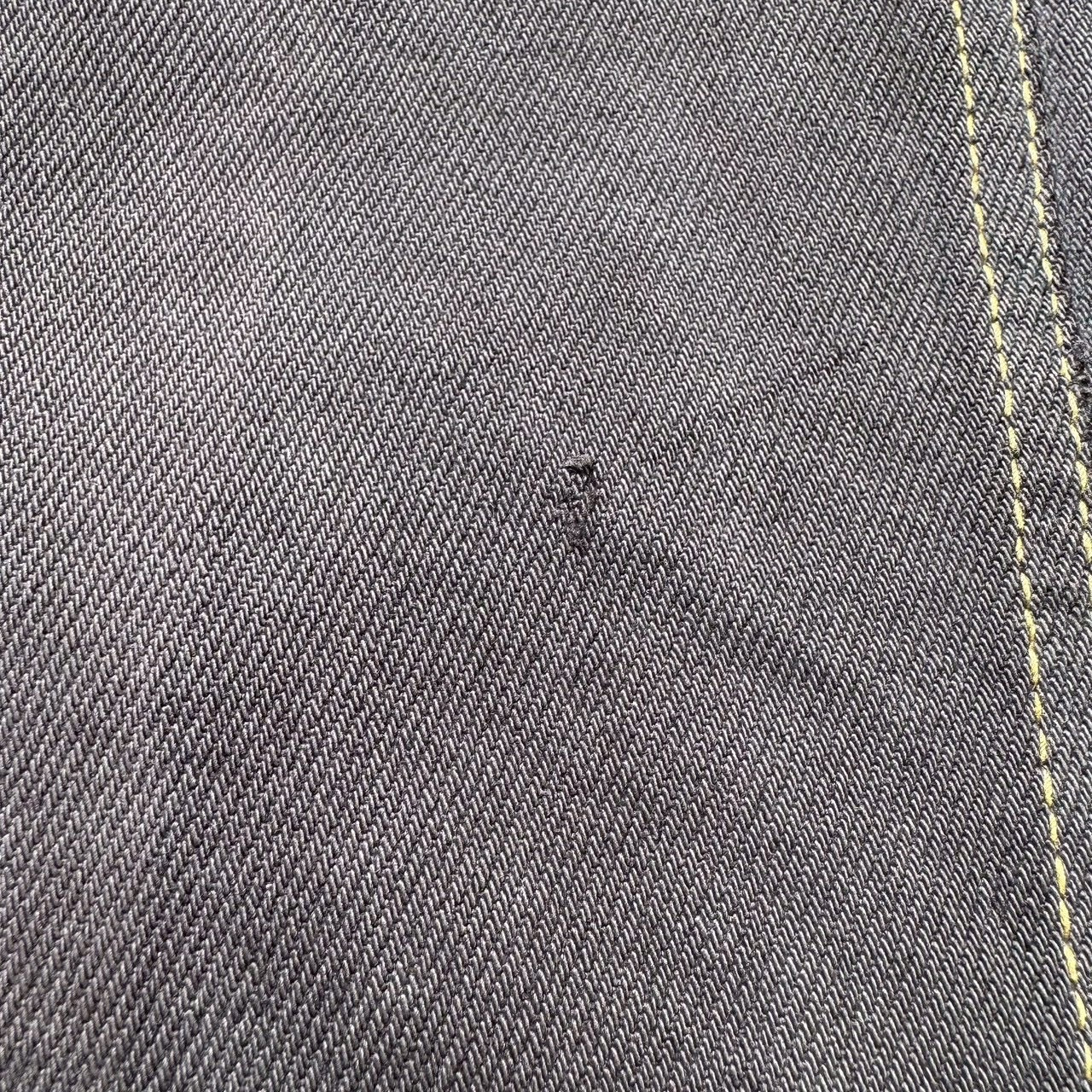 90s GUESS Made in USA Black/Dark Gray Denim Jacket