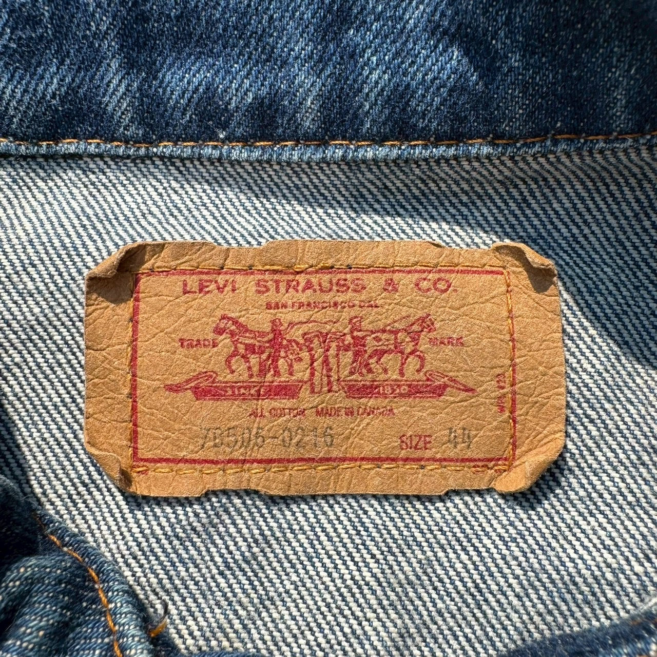 80s Levi’s 70506 Type III Made in Canada Dark Blue Denim Jacket
