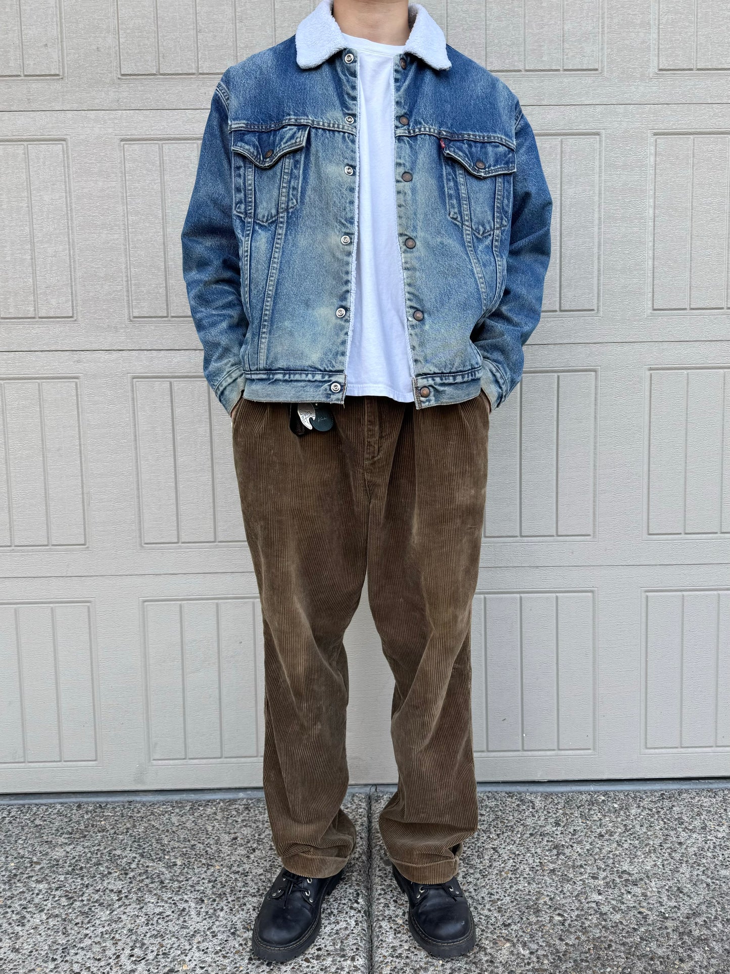 90s Levi's Made in USA Pile Lined Denim Jacket