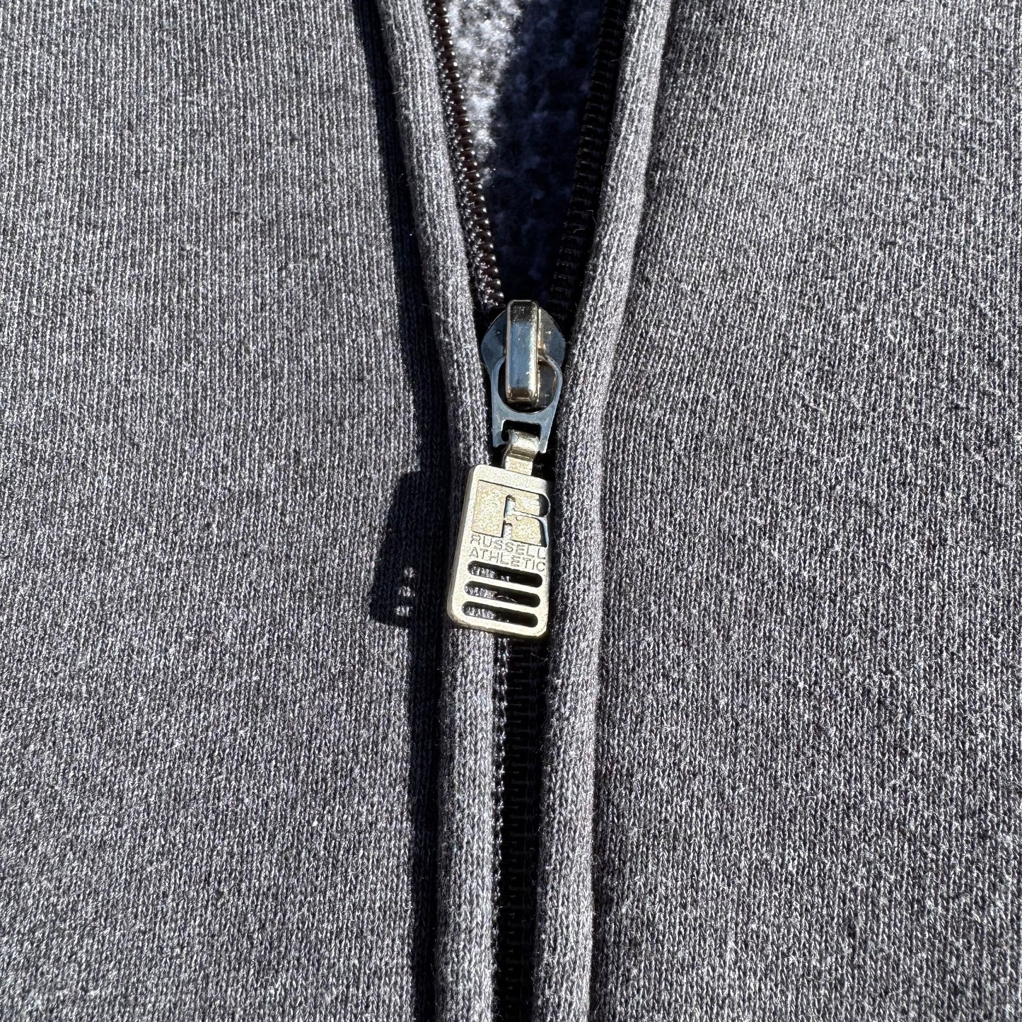 90s Russell Athletic Gray Zip-Up Hoodie KiiChain Clothing