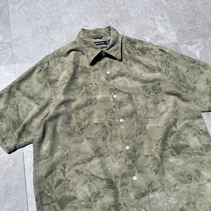 00s Nautica Silk Blend Short Sleeve Shirt