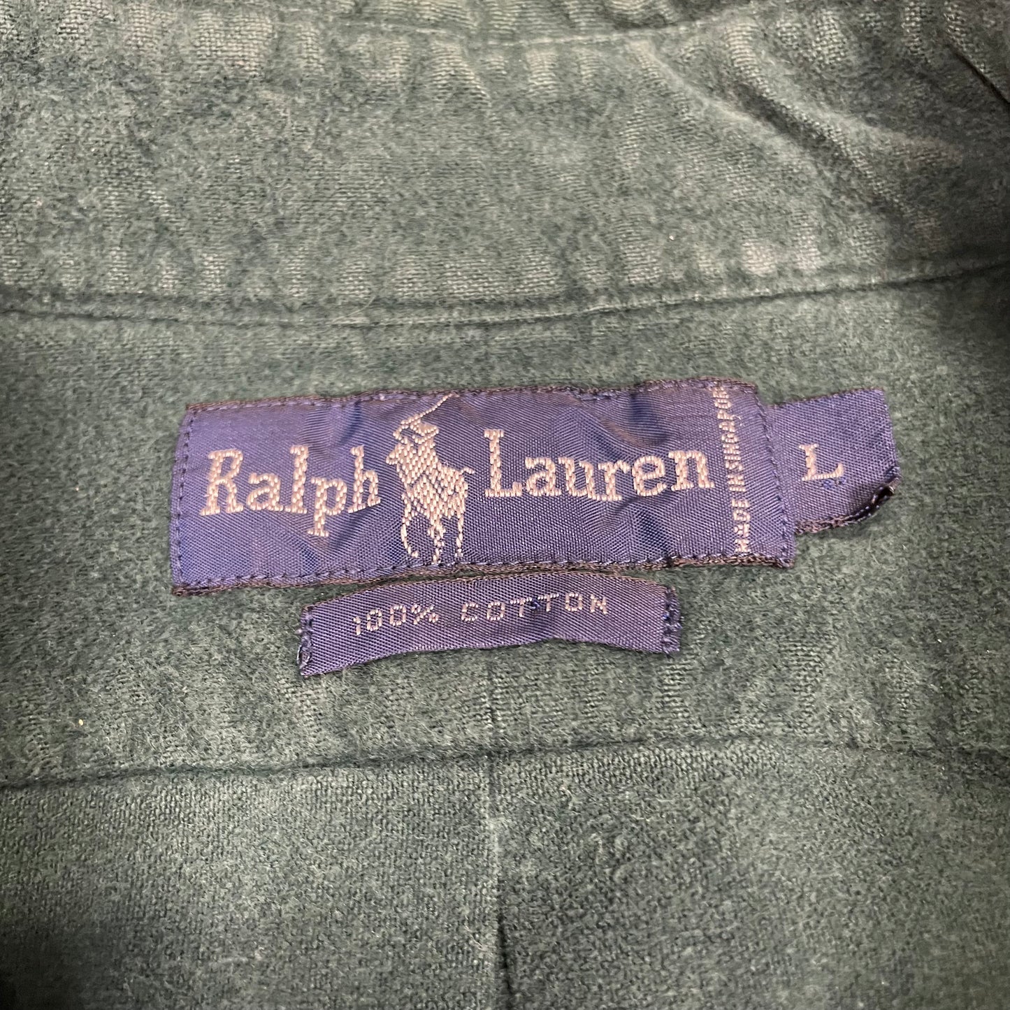 90s Ralph Lauren Green Chamois Shirt