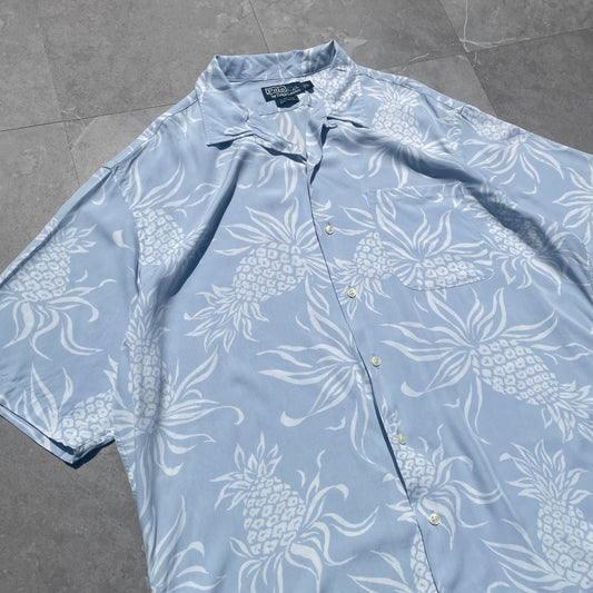 90s Ralph Lauren Clayton Pineapple Hawaiian Shirt KiiChain Clothing