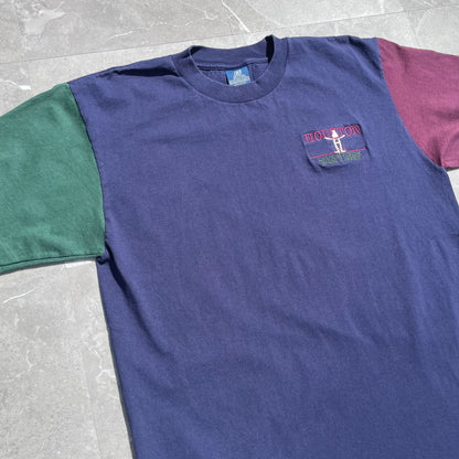 90s Belton Designer Knits Made in USA Color Block T-Shirt