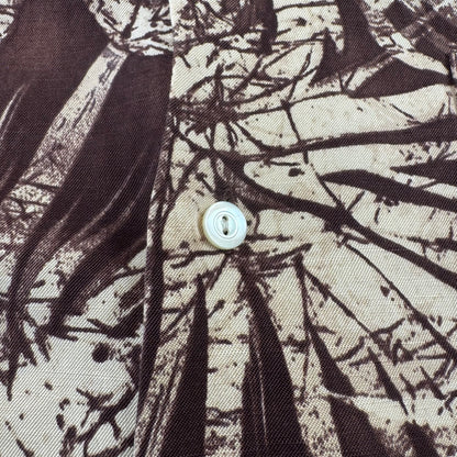 00s Polo by Ralph Lauren Clayton Brown Silk x Cotton Short Sleeve Shirt