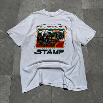 80s-90s Unknown USA Africa Stamp Single Stitch Tee KiiChain Clothing