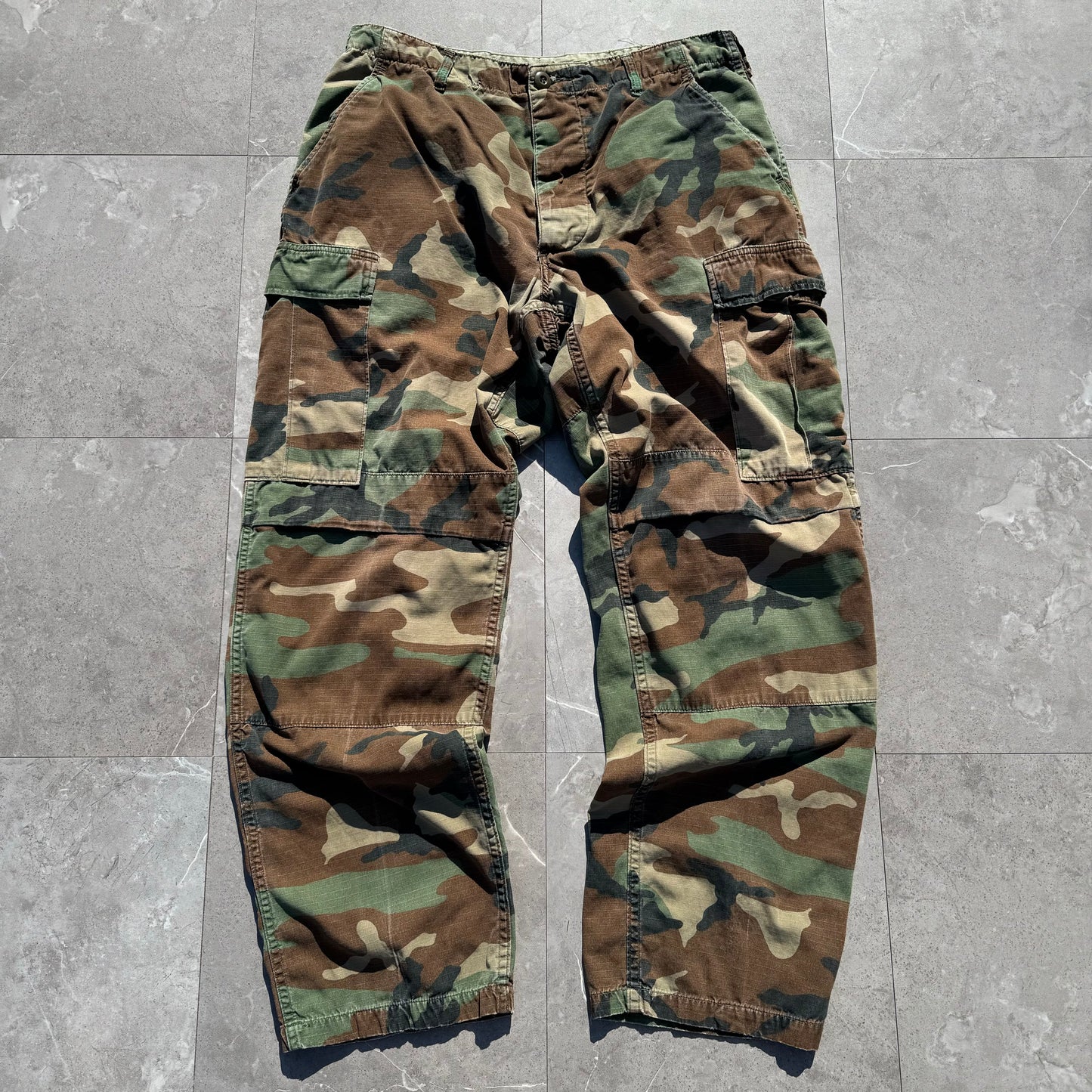 80s US Army 1988 Woodland Camouflage Military Pants