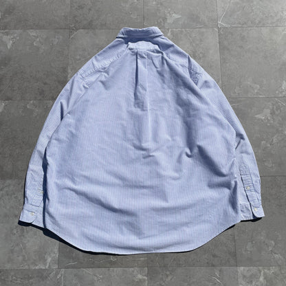 90s-00s Ralph Lauren “Big Shirt Blue Striped Shirt