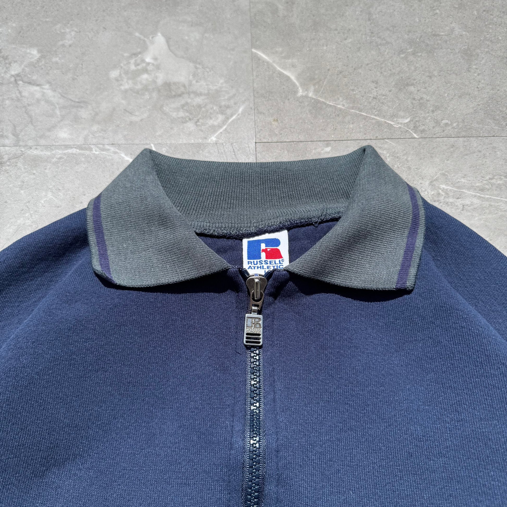 90s Russell Athletic Made in USA Half-Zip Polo Sweatshirt KiiChain Clothing
