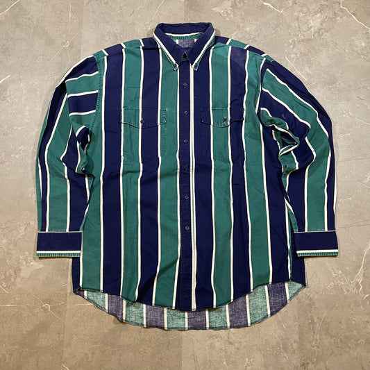 80-90s Wrangler X-Long Tails Striped Western Shirt