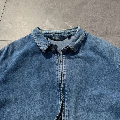 80s-90s Ralph Lauren Light Blue No-Pony Denim Swing Top Jacket