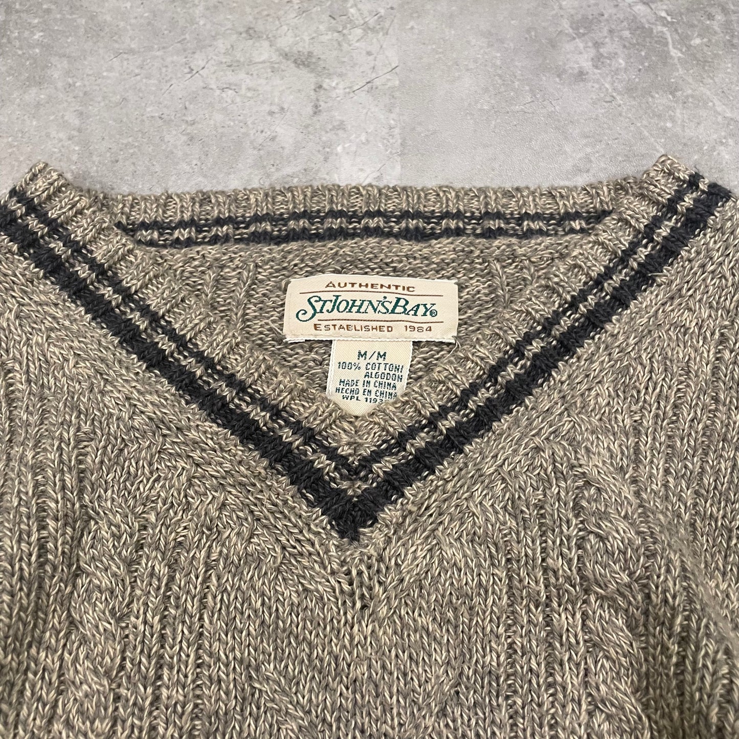 90s St. John’s Bay V-Neck Knitted Sweater