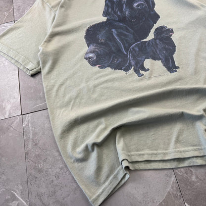 90s-00s Hanes Black Dog Khaki T-Shirt