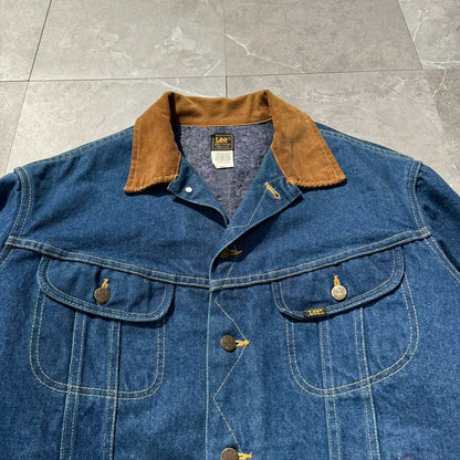 90s Lee Made in USA Blanket Lined Denim Jacket 46R
