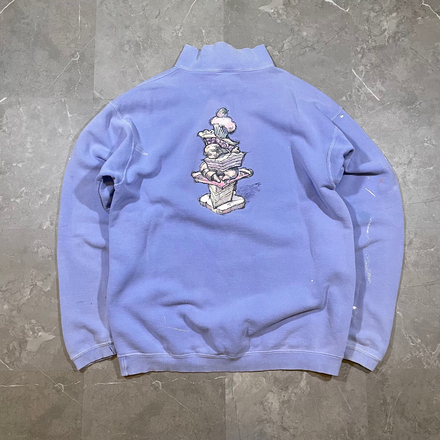 90s Authentic Pigment Painters Half-Zip Sweater