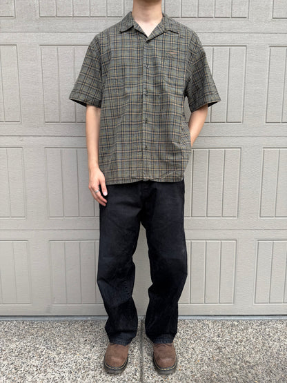 90s-00s Ralph Lauren Jeans Co Checkered Cotton Open Collar Shirt KiiChain Clothing