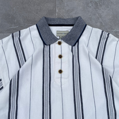 00s Cutter & Buck Striped Polo Shirt