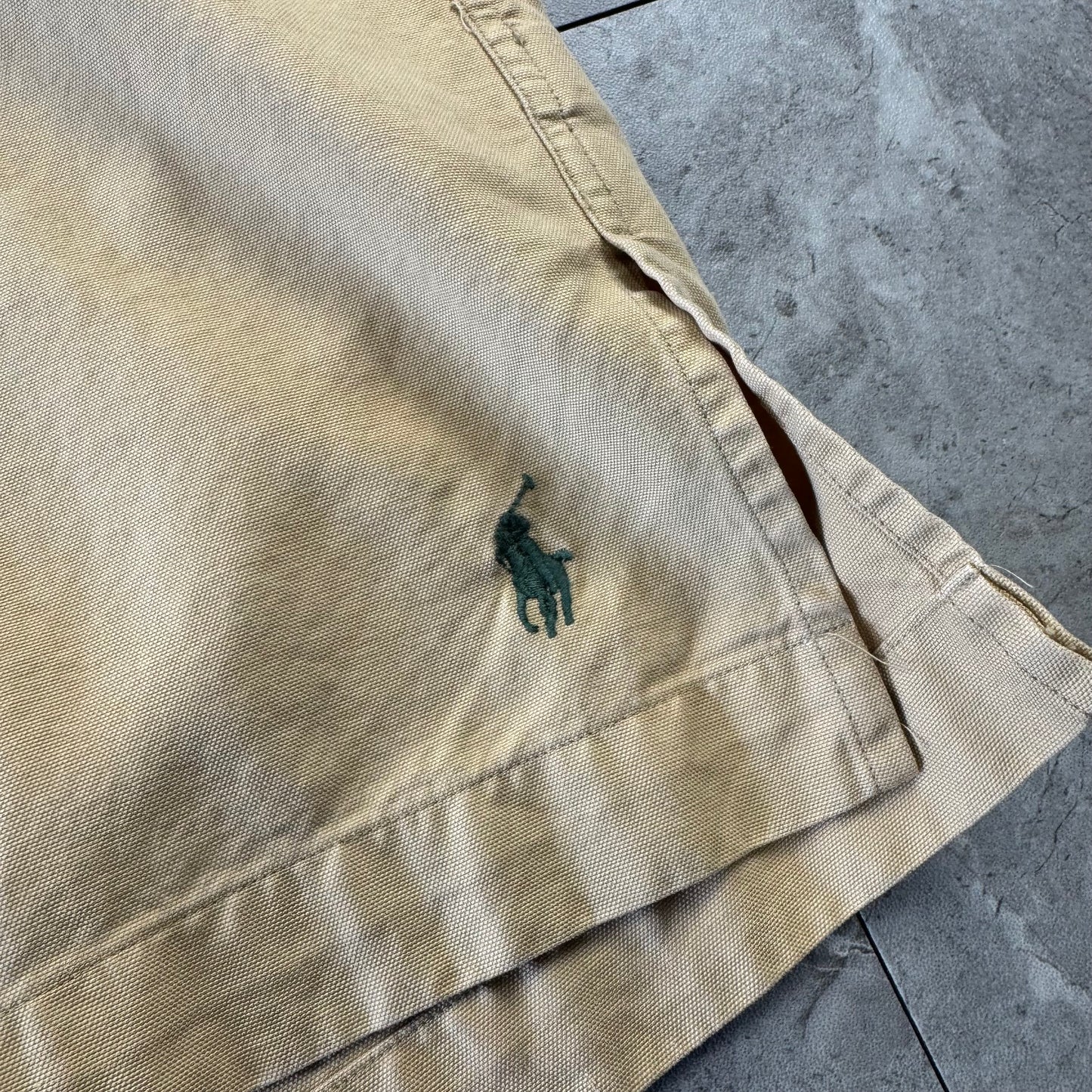 00s Polo by Ralph Lauren Mustard Brown Silk x Cotton Open Collar Shirt