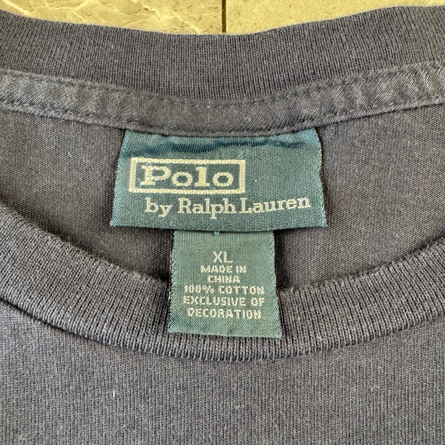 90s Polo by Ralph Lauren Navy Logo Single Stitch T-Shirt