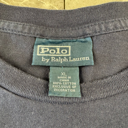 90s Polo by Ralph Lauren Navy Logo Single Stitch T-Shirt