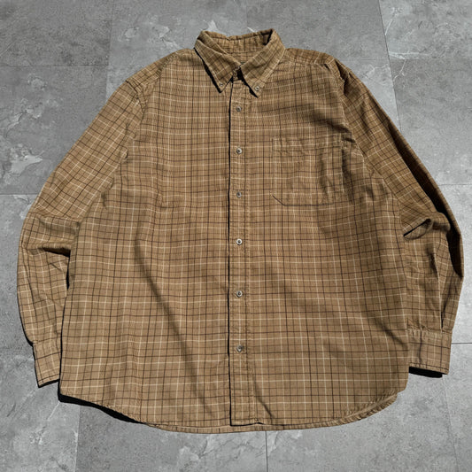 00s Eddie Bauer Corduroy Checkered Button Down Shirt KiiChain Clothing