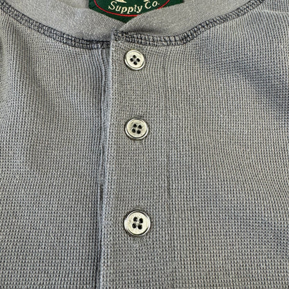 90s Stillwater Supply Co. Gray Henley Neck Long Sleeve Thermal