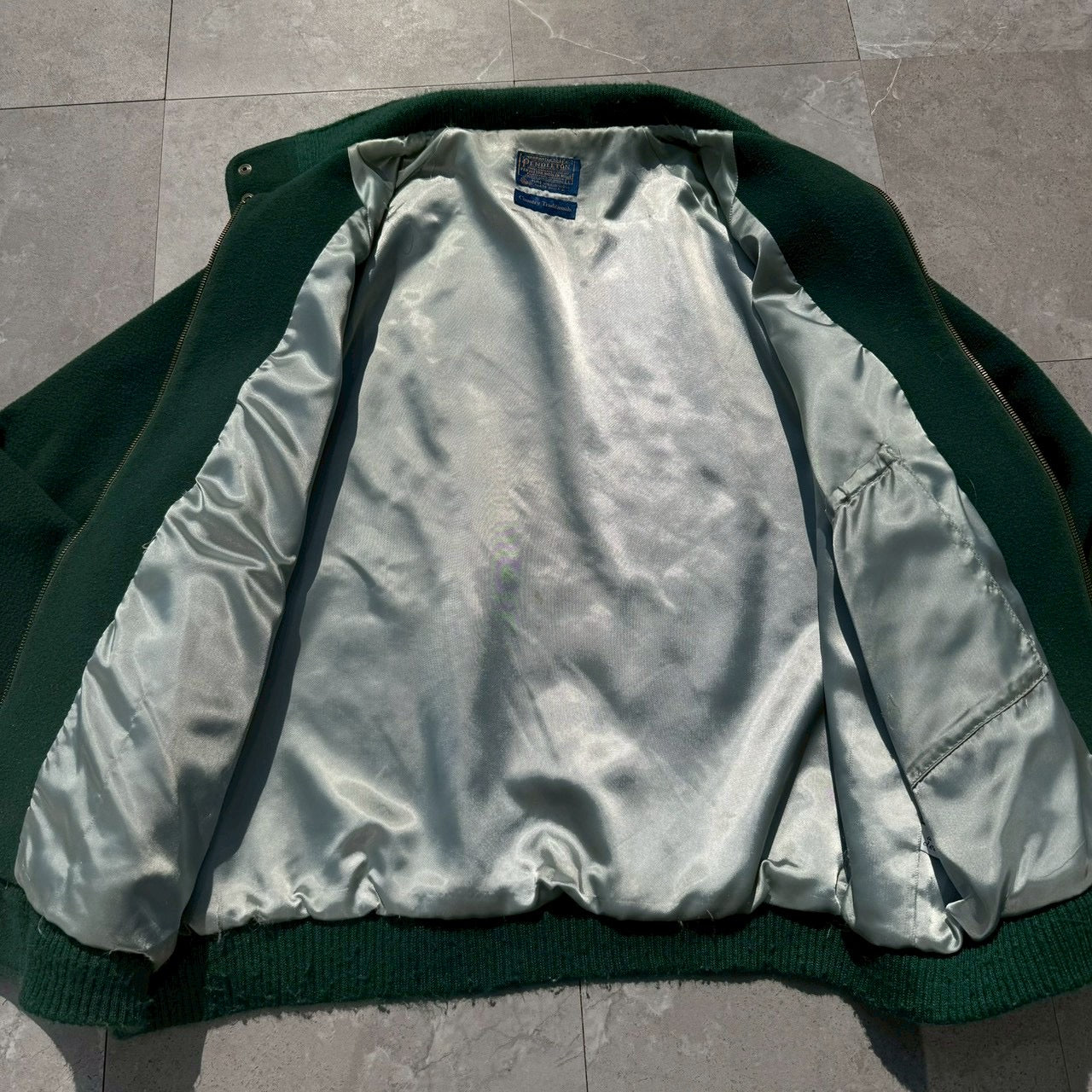 90s Pendleton Made in USA Green Harrington Jacket