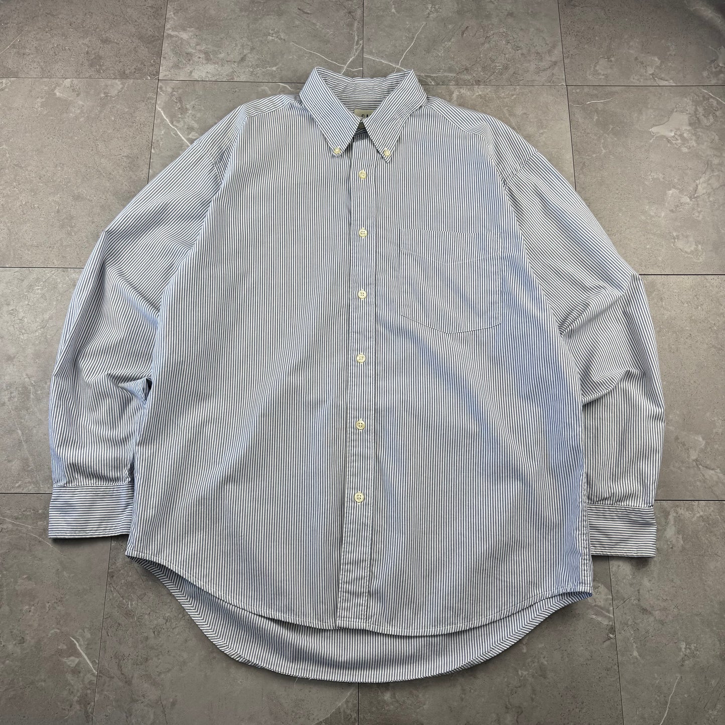 90s Old Gap Light Blue Striped Button Down Shirt