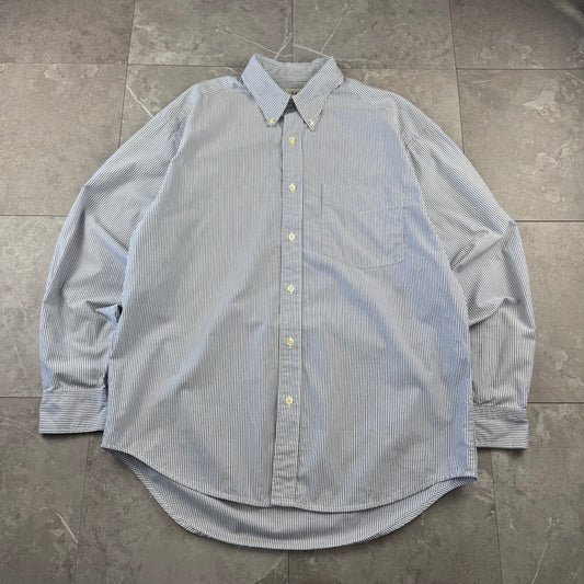 90s Old Gap Light Blue Striped Button Down Shirt