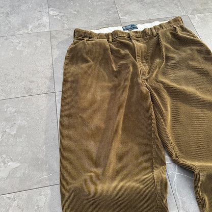 90s-00s Polo by Ralph Lauren Brown Corduroy Andrew Pants 38x30