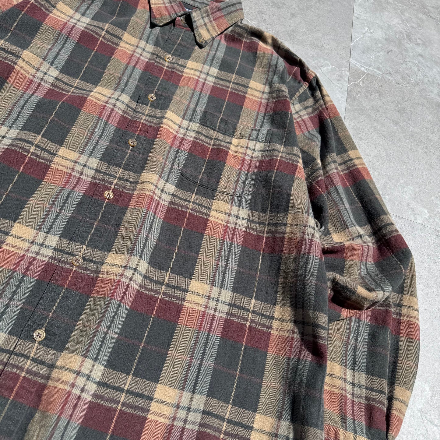 90s Lands' End Checkered Flannel Shirt KiiChain Clothing