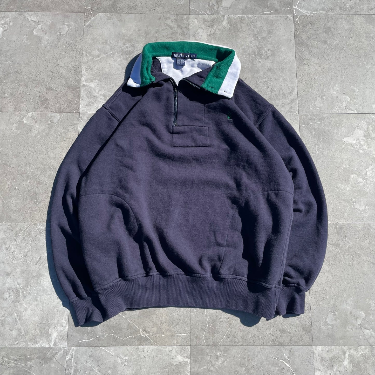 90s Nautica Off-Center Half-Zip Pullover