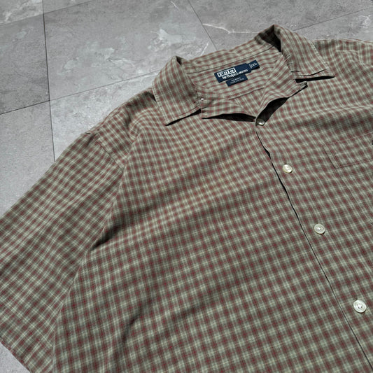 90s Ralph Lauren Adams Checkered Pocket Pony Cotton Short Sleeve Shirt KiiChain Clothing
