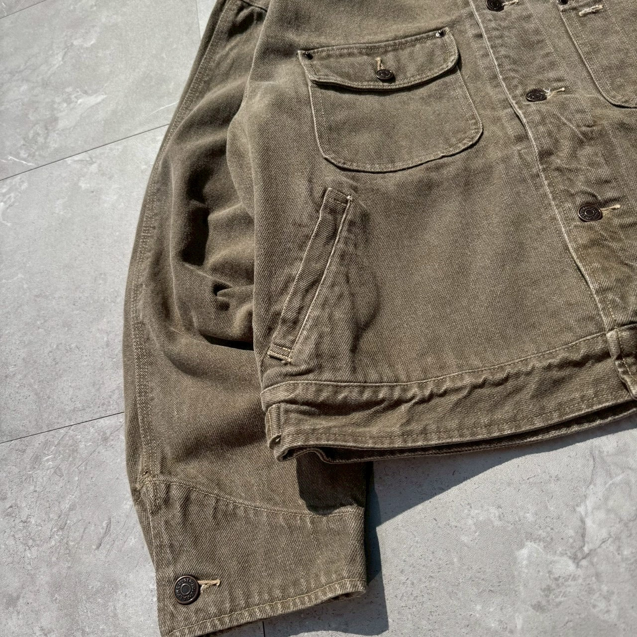 80s-90s Polo Ralph Lauren Corduroy Collar Canvas Trucker Jacket