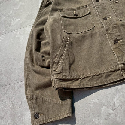 80s-90s Polo Ralph Lauren Corduroy Collar Canvas Trucker Jacket