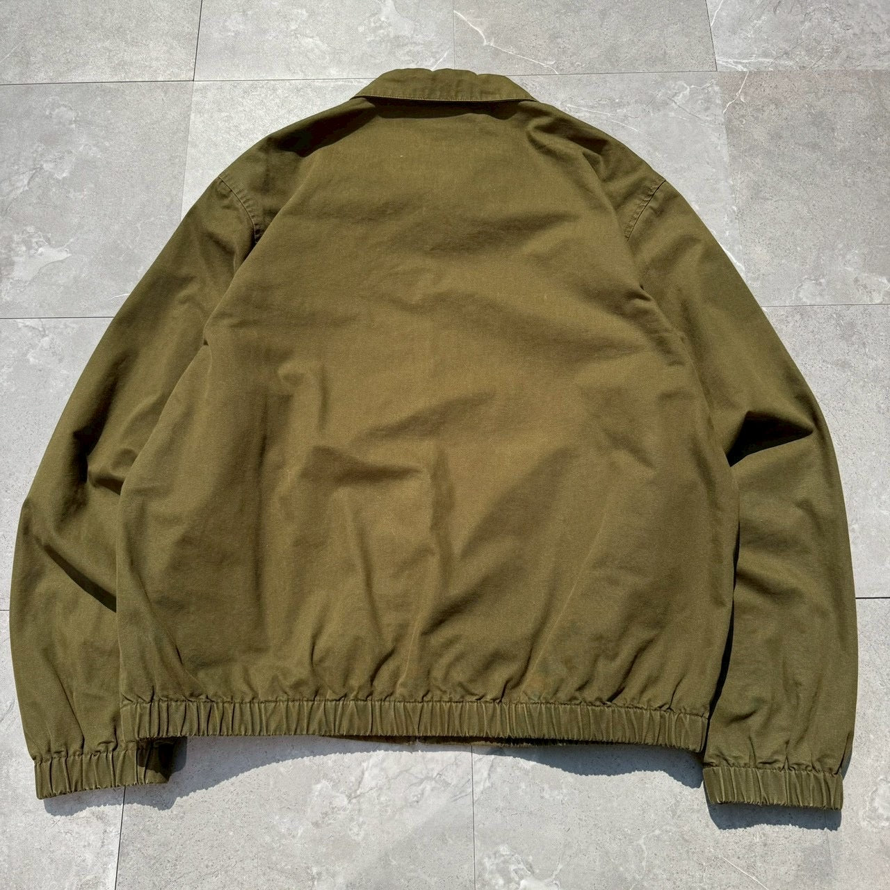 90s-00s Ralph Lauren Olive Green Checkered Lined Swing Top Jacket