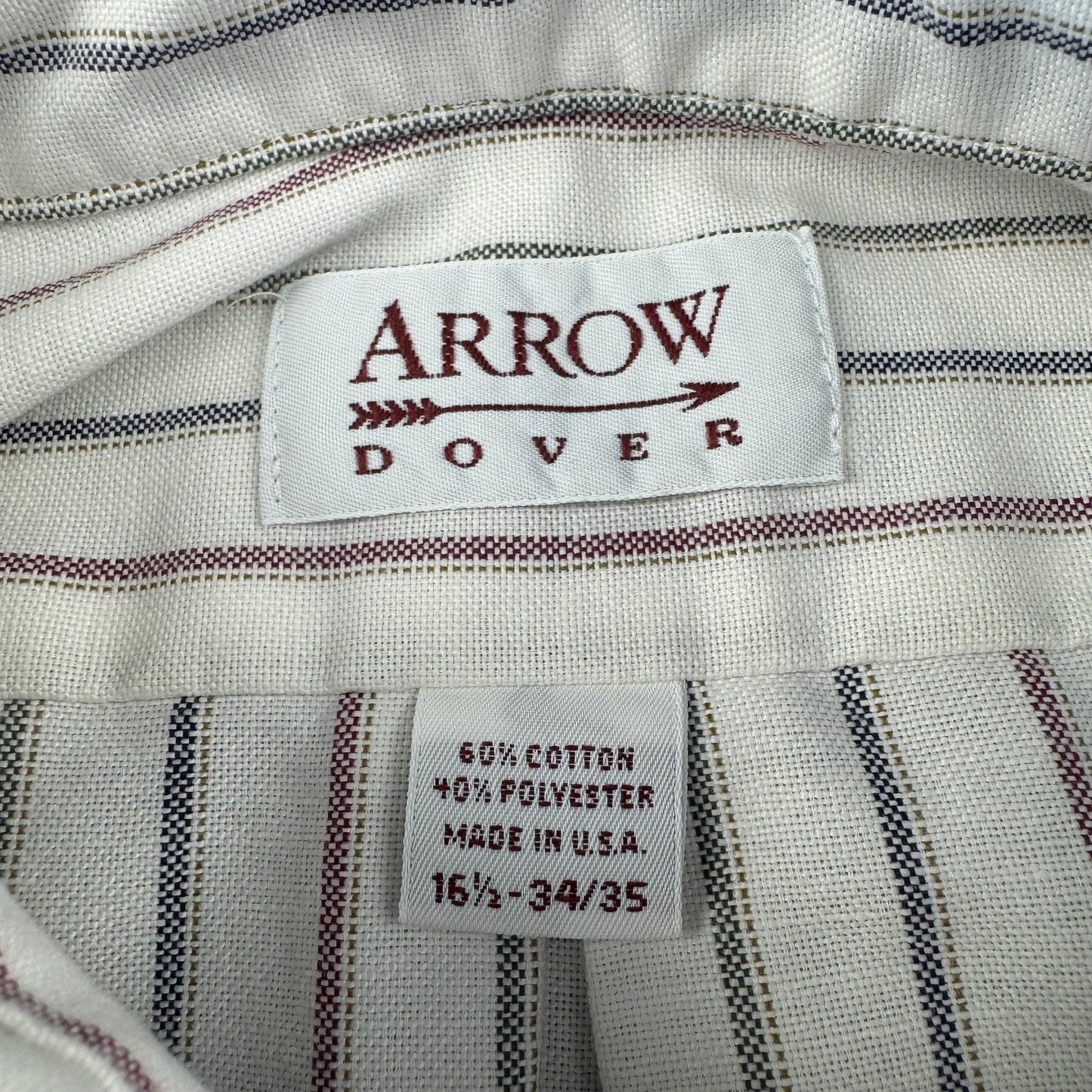 90s Arrow Dover Made in USA Striped Button Down Shirt