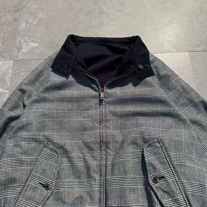 90s-00s Ralph Lauren Rare Houndstooth / Navy Reversible Harrington Jacket