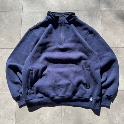 00s Russell Athletic Navy Quarter Zip Sweatshirt