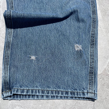 90s Carhartt Repaired Double-Knee Denim Work Pants 36x30