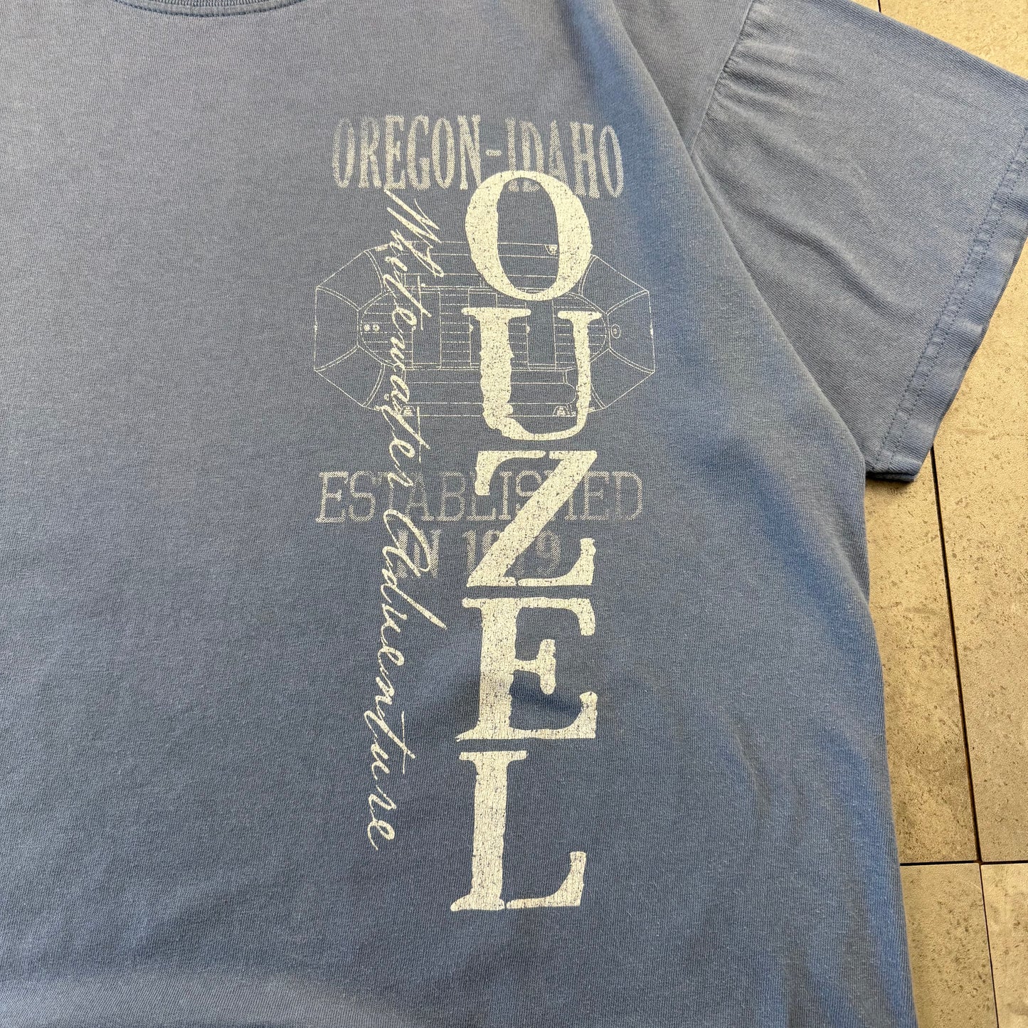 00s Oregon-Idaho Ouzel Blue Graphic T-Shirt