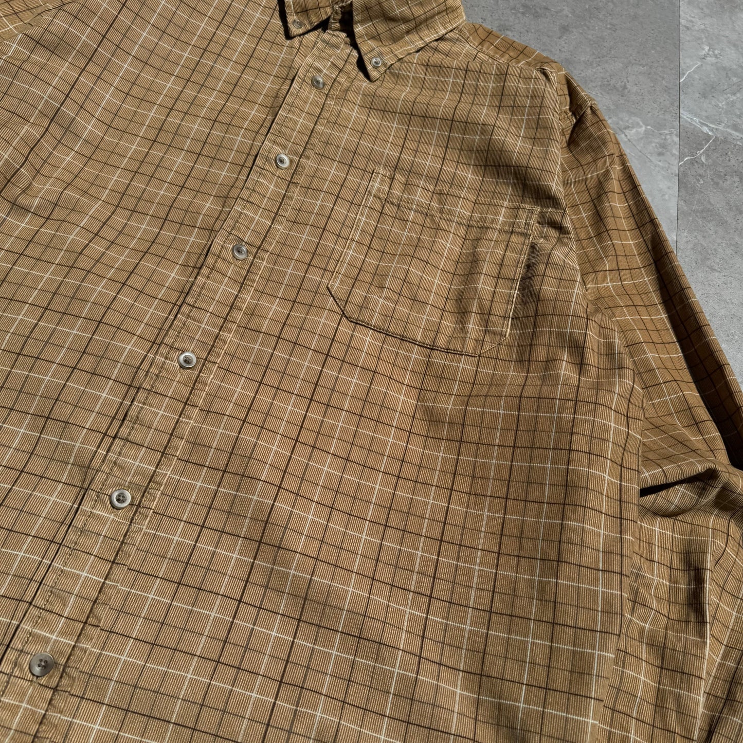 00s Eddie Bauer Corduroy Checkered Button Down Shirt KiiChain Clothing