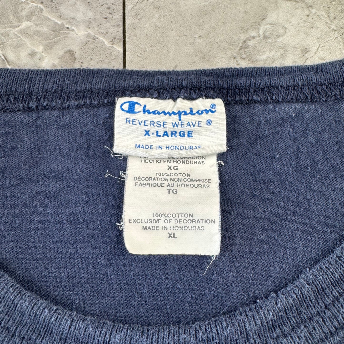 00s Champion USA Navy Heavyweight T-Shirt