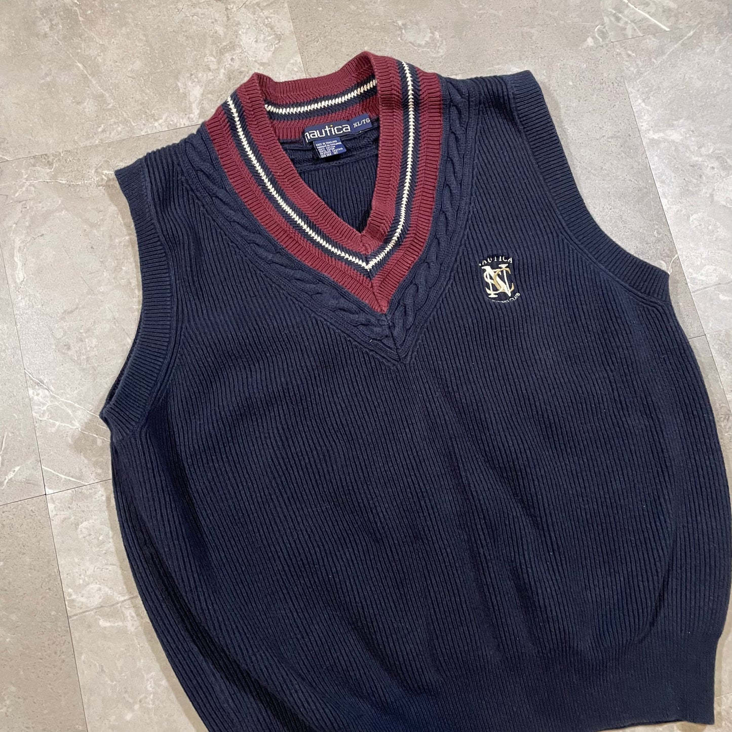 90s Nautica Ribbed Sweater Vest