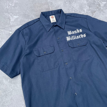 00s Dickies Banks Billiards Short Sleeve Work Shirt