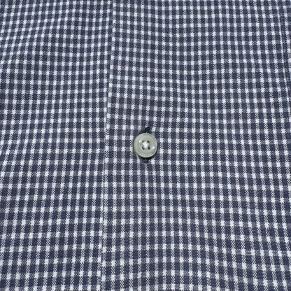 90s-00s Ralph Lauren Adams Cotton Blue Checkered Open Collar Shirt KiiChain Clothing