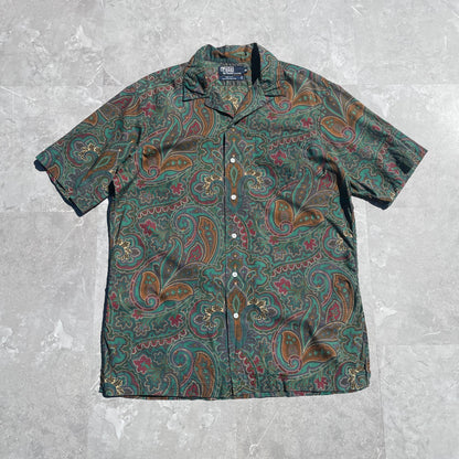 80s-90s Ralph Lauren Made in USA Paisley Hawaiian Shirt