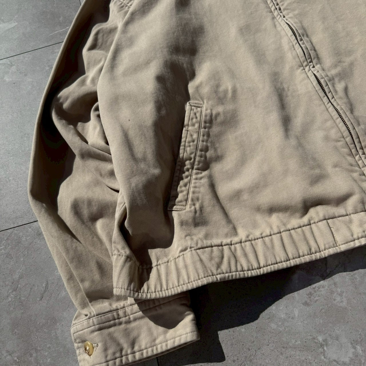 90s-00s Ralph Lauren Corduroy Collar Beige Swing Top Jacket